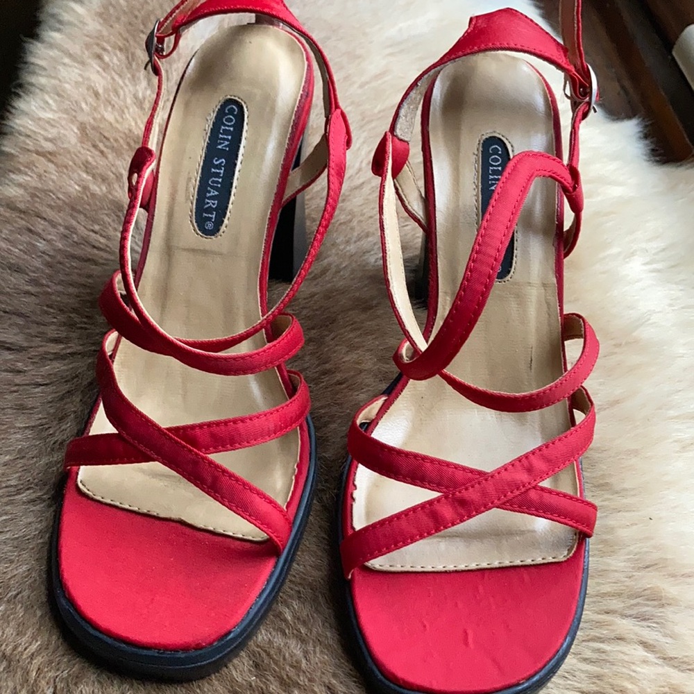 Red Strappy high heels